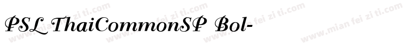 PSL ThaiCommonSP Bol字体转换
